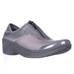 Bzees Naturalizer Diva Grey Zip Front Comfort Shoes Sz  9